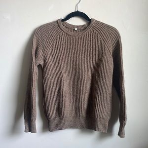 Muji// Linen wool blend knit sweater